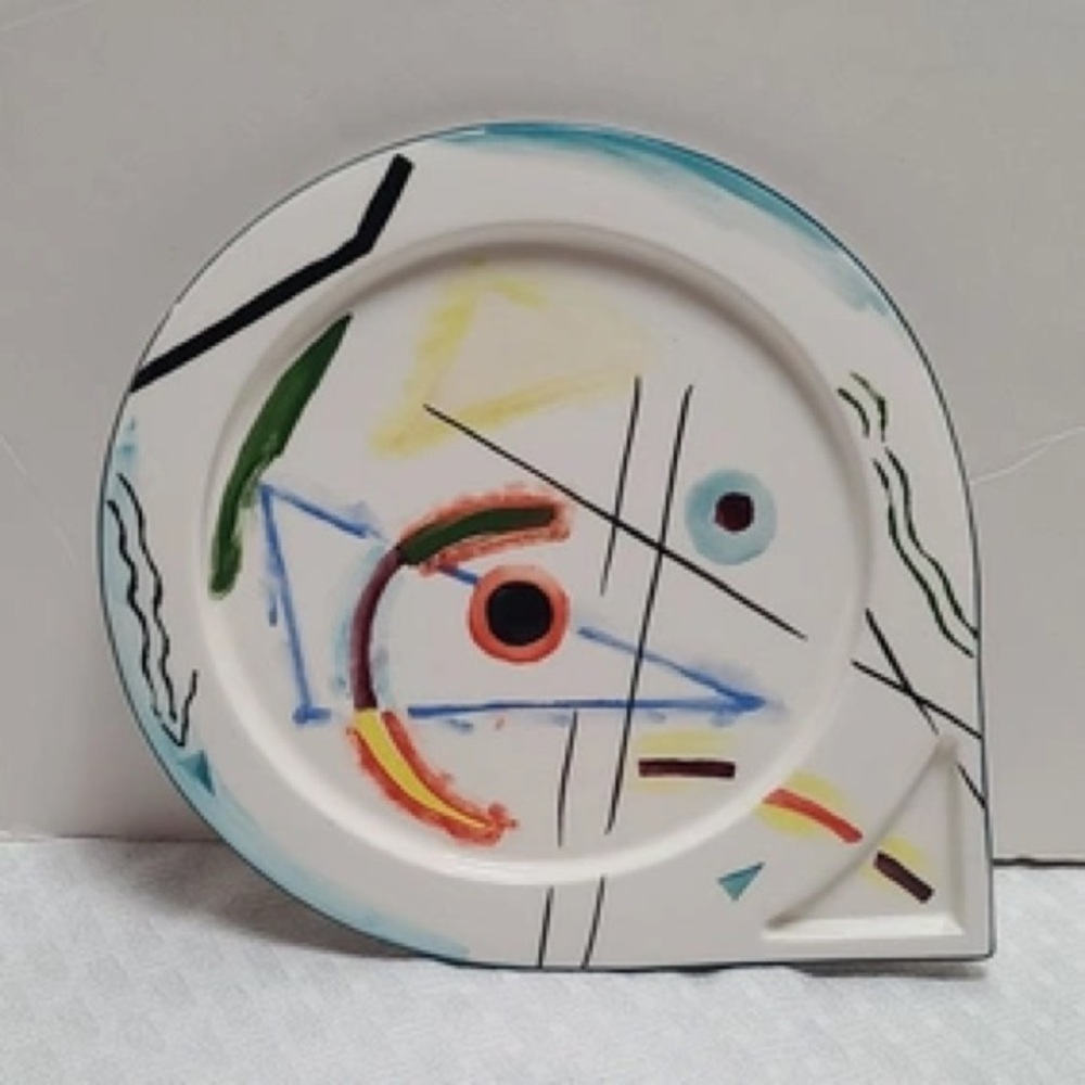 Antica Fornace Platter Italy Ceramiche da Tavola Abstract Geometric Art Plate